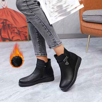 Women’s Winter Side-Zip Furry-Lined Comfort Boots