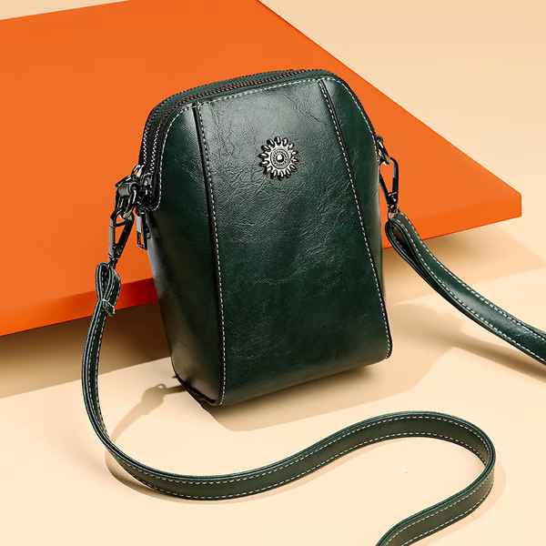 Women’s Soft Leather-Look Phone Crossbody Bag