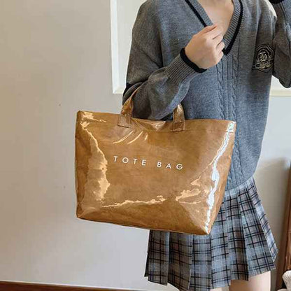Women’s Letters Print Large-Capacity Tote Bag