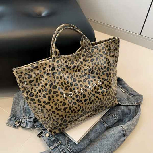 Women’s Letters Print Large-Capacity Tote Bag