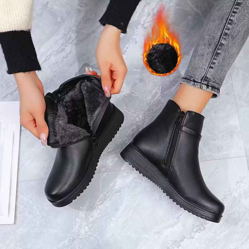 Women’s Winter Side-Zip Furry-Lined Comfort Boots