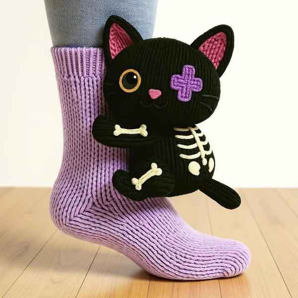 Cosy 3D Knit Animal Novelty Socks