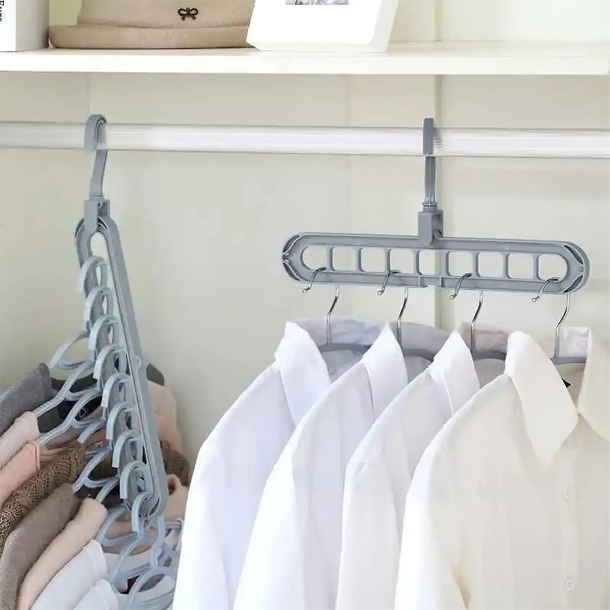 9-in-1 Space-Saving Multi-Position Wardrobe Hanger