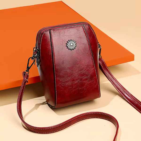 Women’s Soft Leather-Look Phone Crossbody Bag