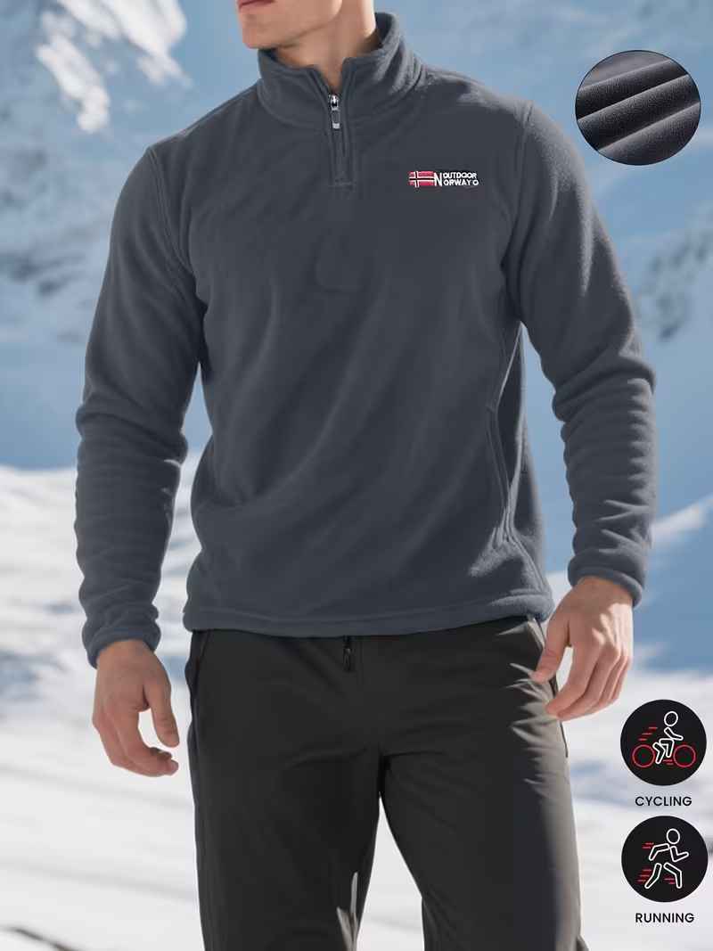 Men’s Nordic Quarter-Zip Fleece Sweatshirt