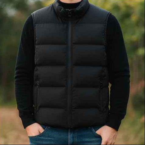 Men’s Padded Technical Zip-Pocket Layering Vest