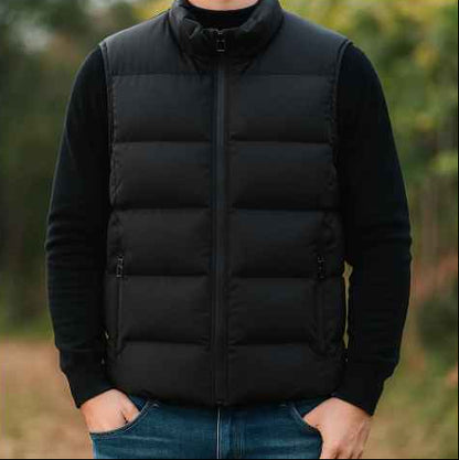 Men’s Padded Technical Zip-Pocket Layering Vest