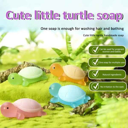 Handmade Turtle-Shaped Essential Oil Soap for Children