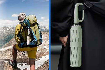 Windproof Ring-Buckle Automatic Travel Umbrella