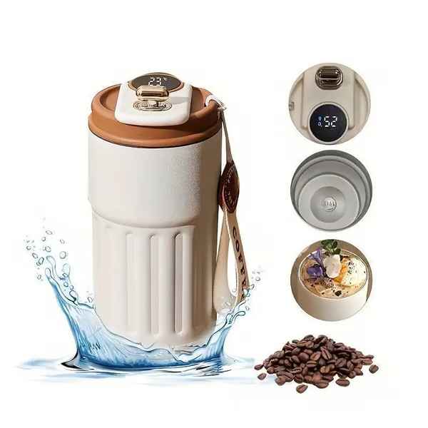 450ml Stainless Steel Smart Temperature Display Travel Mug