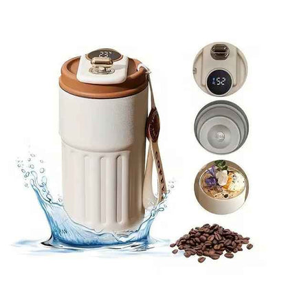 450ml Stainless Steel Smart Temperature Display Travel Mug