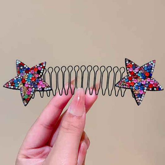 Women’s Rhinestone Star Flyaway Control Hair Comb