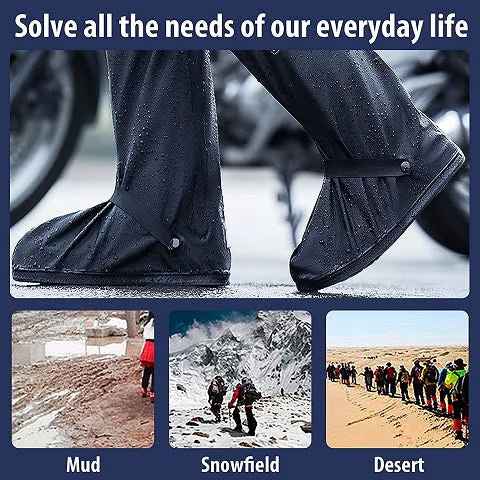 All-Weather Waterproof Boot Covers with Reflective Zip