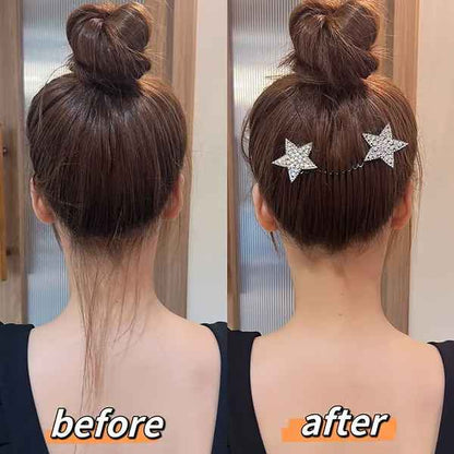 Women’s Rhinestone Star Flyaway Control Hair Comb