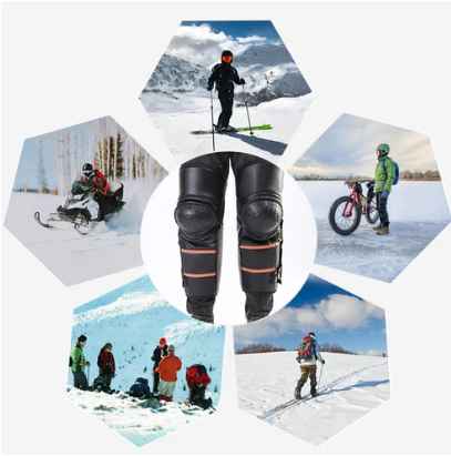 Thermal Fleece-Lined Windproof Motorcycle Knee Pads
