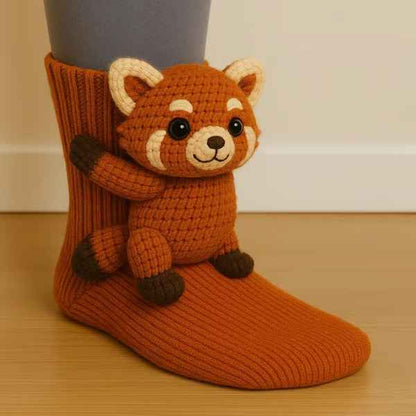 Cosy 3D Knit Animal Novelty Socks