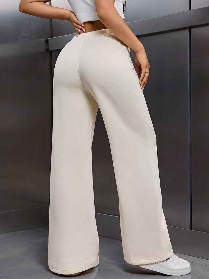 Women’s Fleece-Lined Straight-Leg Drawstring Winter Trousers