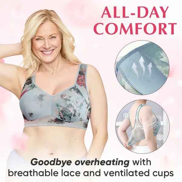 Women’s Ice Silk Lace Cooling Comfort Bra