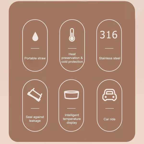 450ml Stainless Steel Smart Temperature Display Travel Mug
