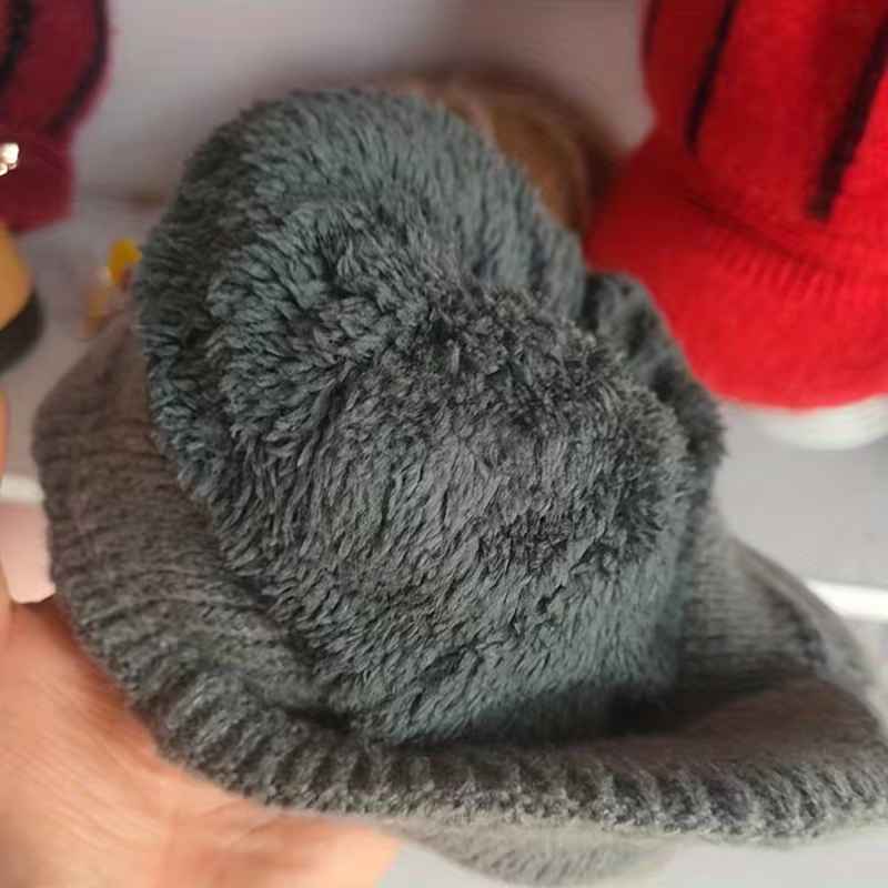 Men’s Thermal Knit Visor Beanie with Foldaway Earflaps