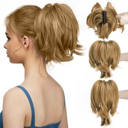 Synthetic Claw Clip Top Knot Ponytail Hairpiece