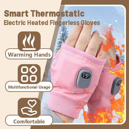 Smart Thermostatic Heated Flip-Top Fingerless Gloves
