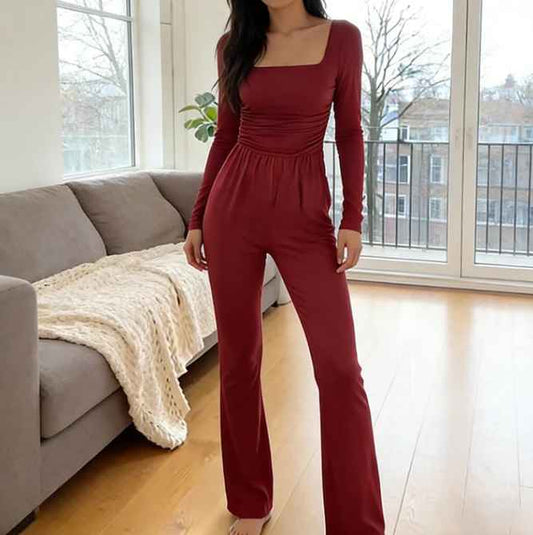 Women’s Square-Neck Wide-Leg All-Day Jumpsuit