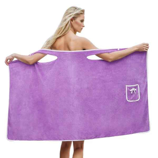 Women’s Wearable Coral Fleece Towel Wrap Skirt