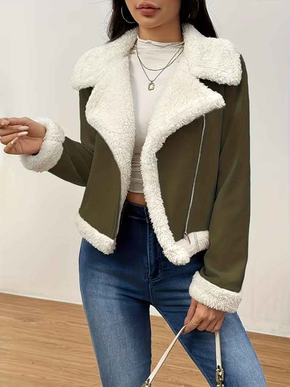 Women’s Elegant Winter Zip-Front Tailored Coat