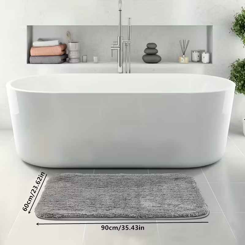 Fluffy Memory-Foam Bathroom Mat