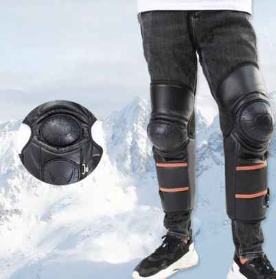 Thermal Fleece-Lined Windproof Motorcycle Knee Pads