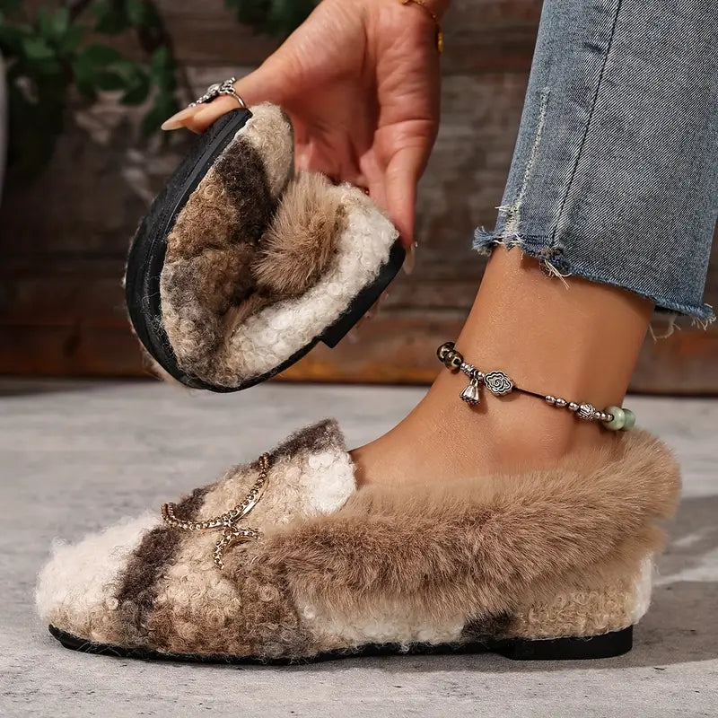 Women’s Buckle-Trim Plush Lined Loafers