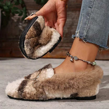 Women’s Buckle-Trim Plush Lined Loafers