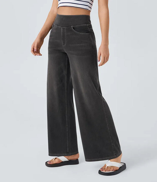 Women’s High-Rise Ultra-Stretch Wide-Leg Jeans