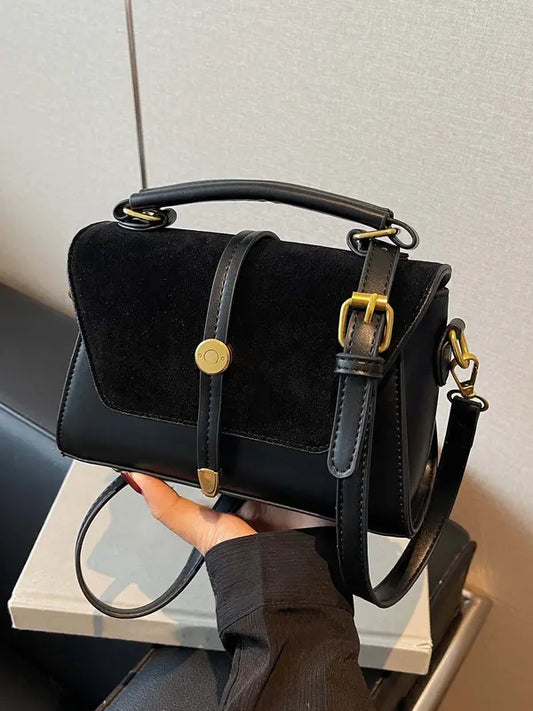 Women’s Contrast Stitch Small Square Crossbody Bag
