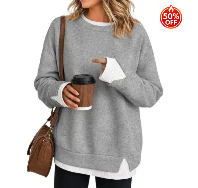 Women's Layered Look Relaxed Sweatshirt