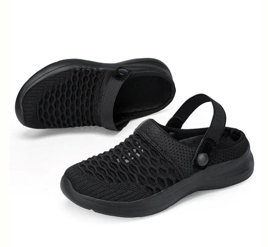 Fashion Mesh Breathable Half Slip-On Sandals