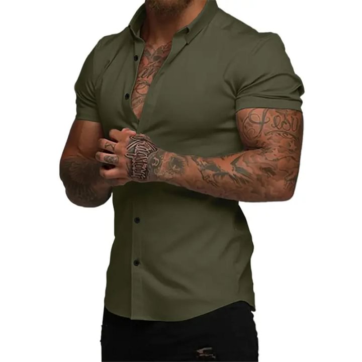 Men’s Slim-Fit Short-Sleeve Shirt