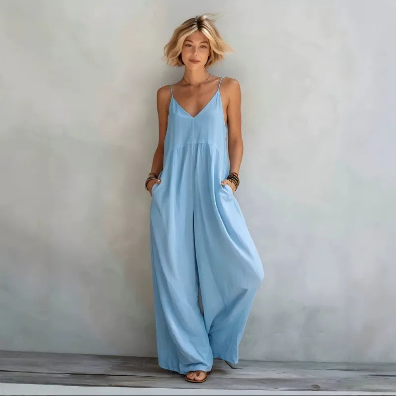Backless Wide-Leg Jumpsuit