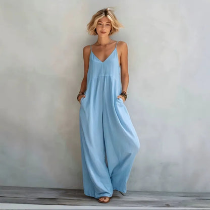 Backless Wide-Leg Jumpsuit