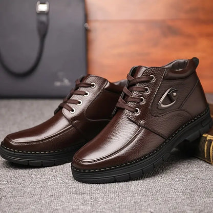 Men's Thermal Leather-Look Winter Boots