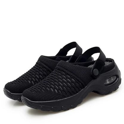 Breathable Mesh Slip On Walking Sandals with Cushion Sole