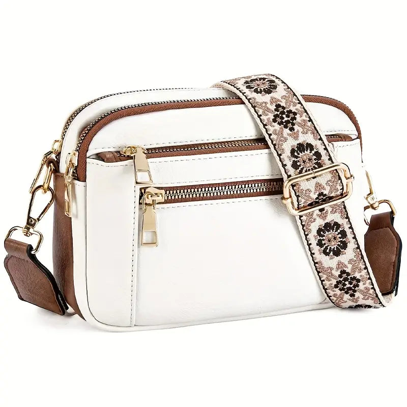 Women's Refined Leather-Look Shoulder Bag