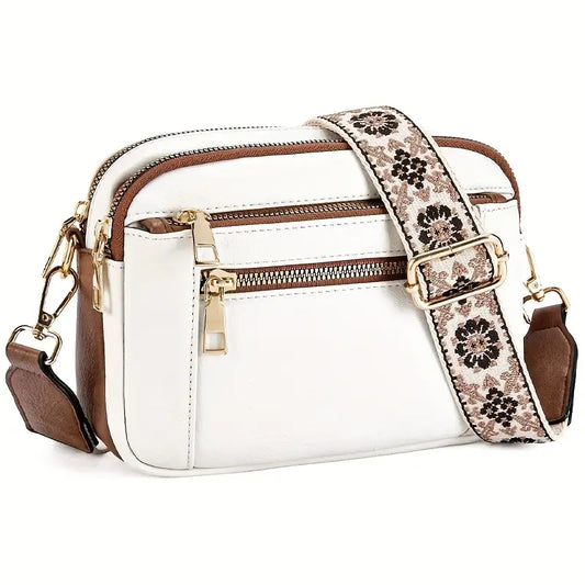 Women's Refined Leather-Look Shoulder Bag