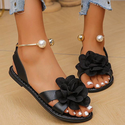 Women’s Flower Detail Flat Sandals