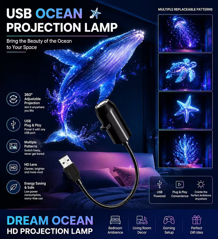 Plug-and-Play HD Starry Sky Projector