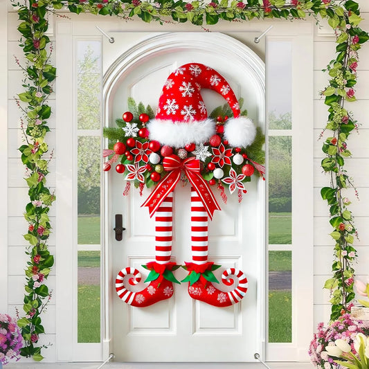 Christmas Elf Legs Door Banner