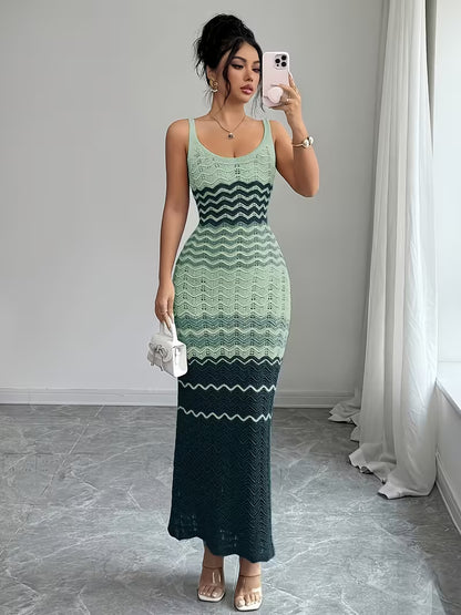 Women’s Crochet-Look Sleeveless Maxi Dress