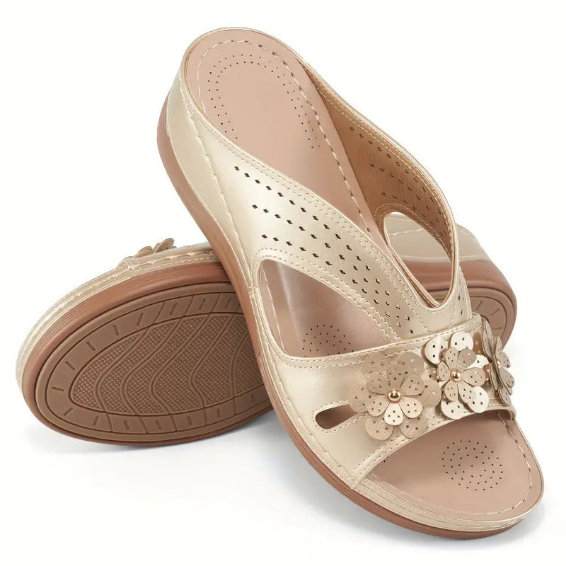 Women's Flowers Decor Slide Sandals
