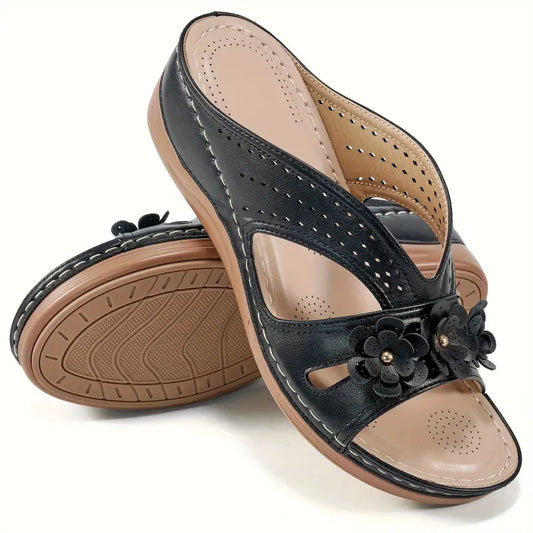 Women's Flowers Decor Slide Sandals